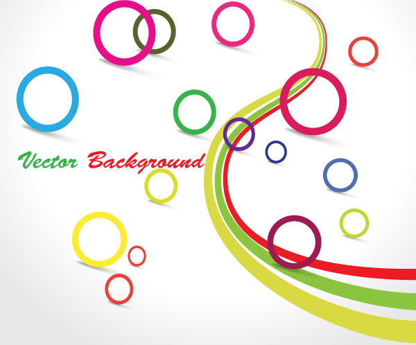 Colorful Circle Vector Graphic Design Background 600x498 Colorful Circle Vector Graphic Design Background