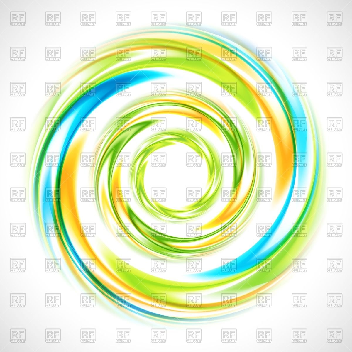 Abstract Green, Blue And Yellow Swirl Circle Vector Image 1200x1200 Abstract Green, Blue And Yellow Swirl Circle Vector Image