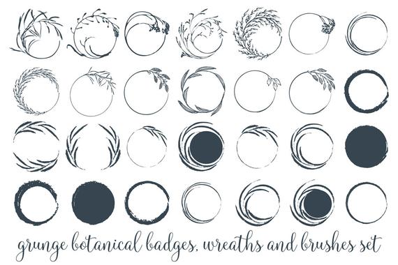 Grunge Wreaths Clipart Rustic Circles Botanical Wreath Png Cip Etsy 570x380 Grunge Wreaths Clipart Rustic Circles Botanical Wreath Png Cip Etsy