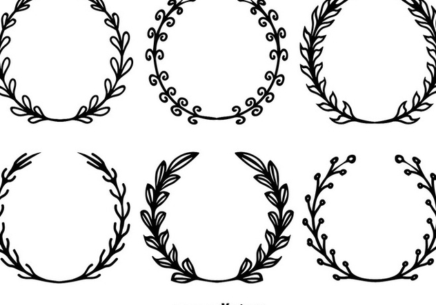 Hand Drawn Wreath Vectors Free Vector Download Cannypic 632x443 Hand Drawn Wreath Vectors Free Vector Download Cannypic