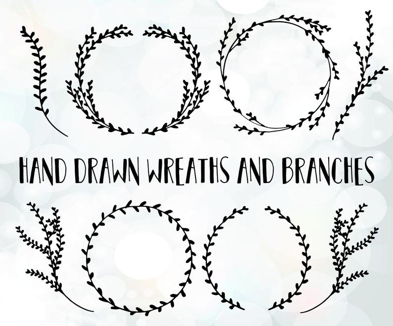 Branch Branch Wreath Vector Branch Clipart Etsy 794x659 Branch Branch Wreath Vector Branch Clipart Etsy