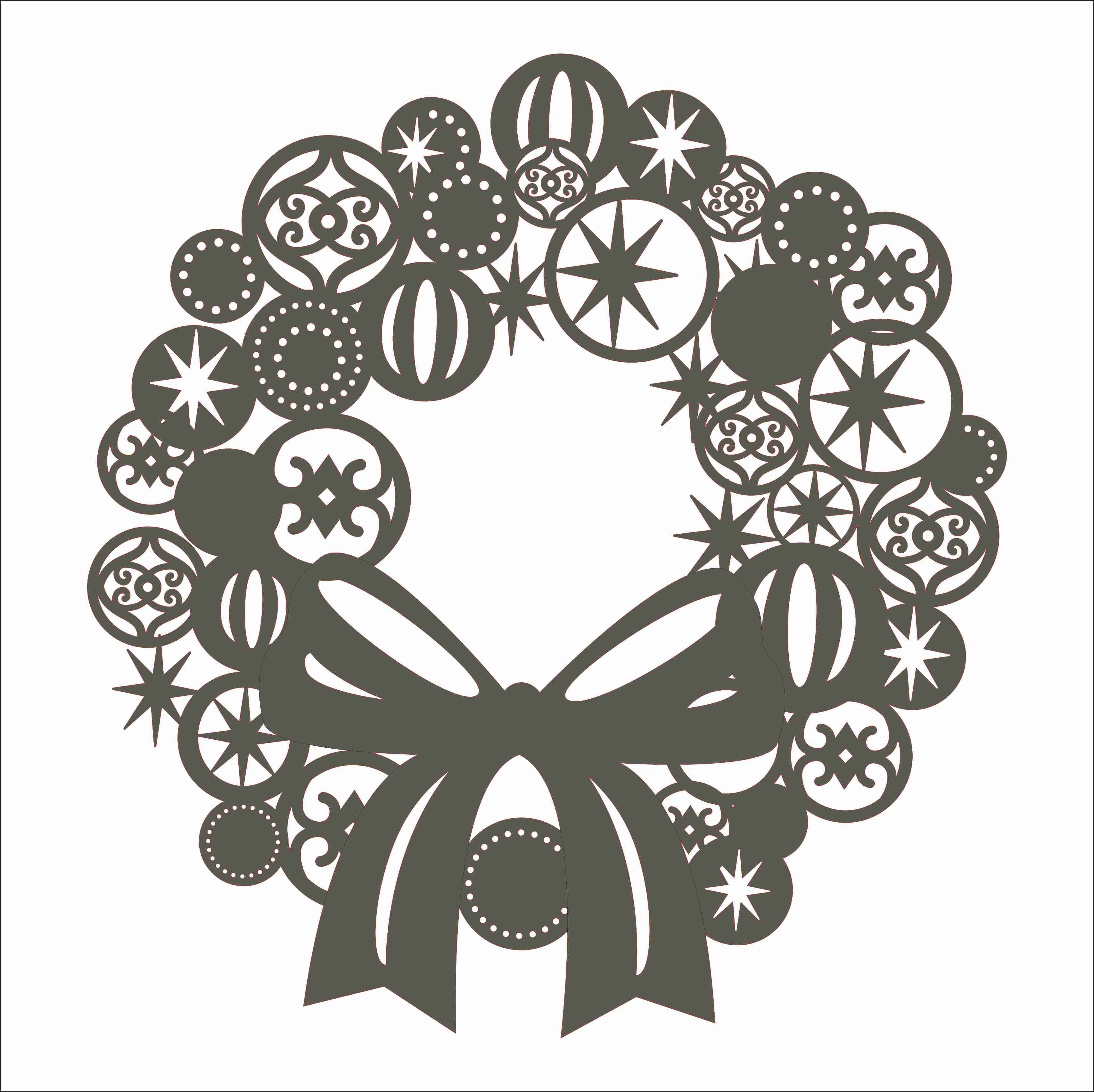 Christmas Wreath Vector 3415x3409 Christmas Wreath Vector