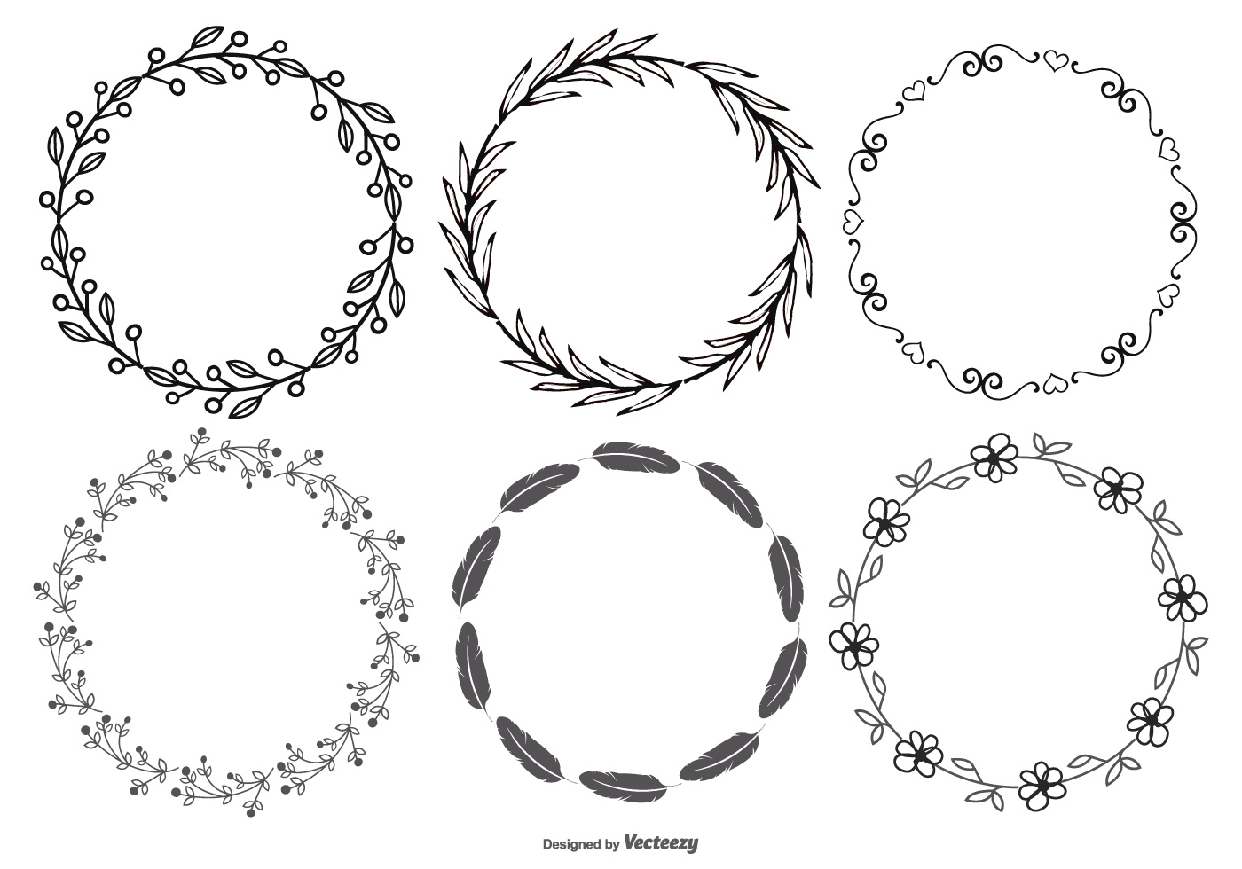 Circle Wreath Vector at Vectorified.com | Collection of Circle Wreath ...