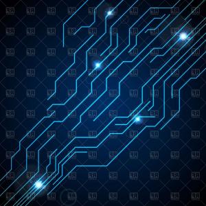 300x300 Dark Blue Circuit Board Technology Background Vector Clipart