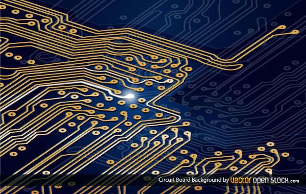600x380 Free Circuit Board Background Vector