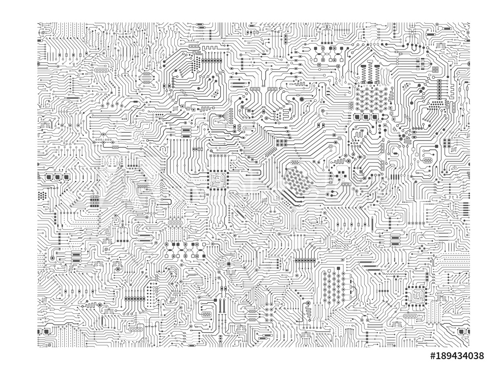 1000x747 Photo Art Print Seamless Circuit Pattern Or Circuit Board