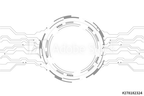 500x334 Vector Abstract Futuristic Circuit Board On White Background