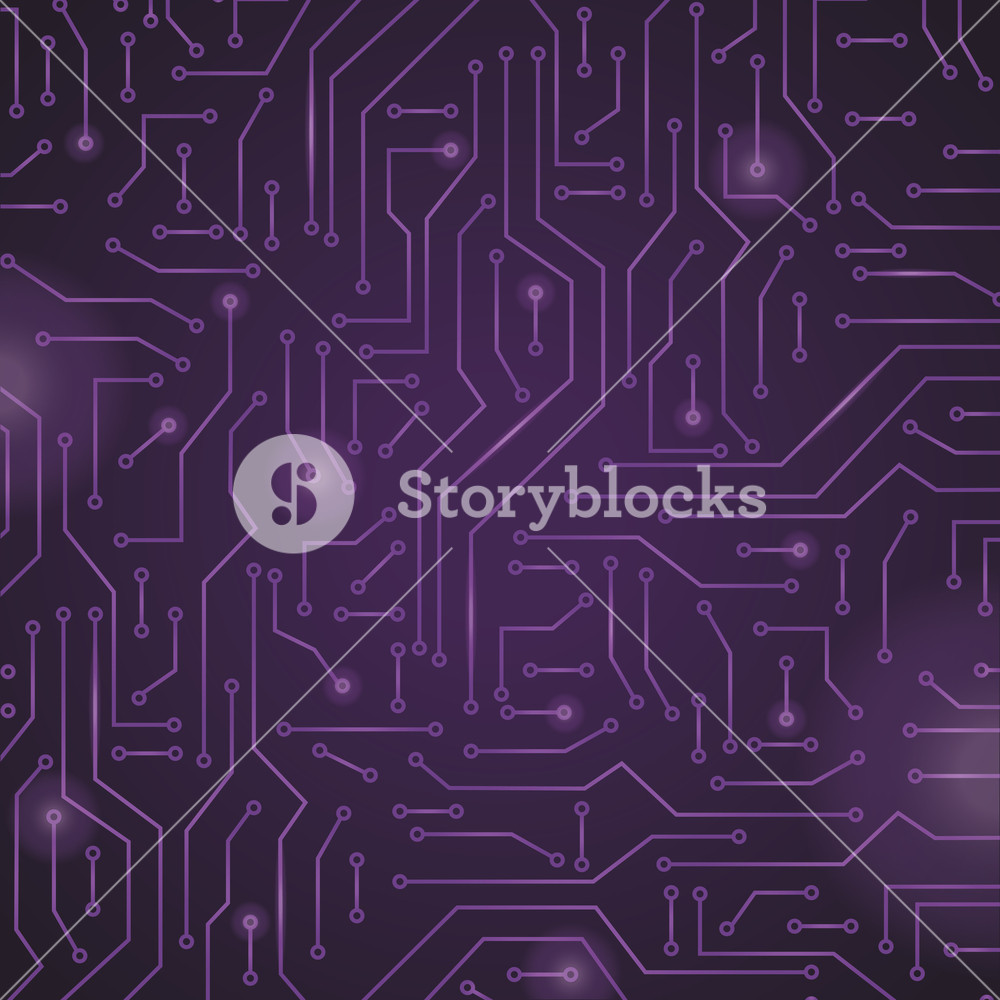 1000x1000 Circuit Electronic Pattern Background Vector Illustration Design