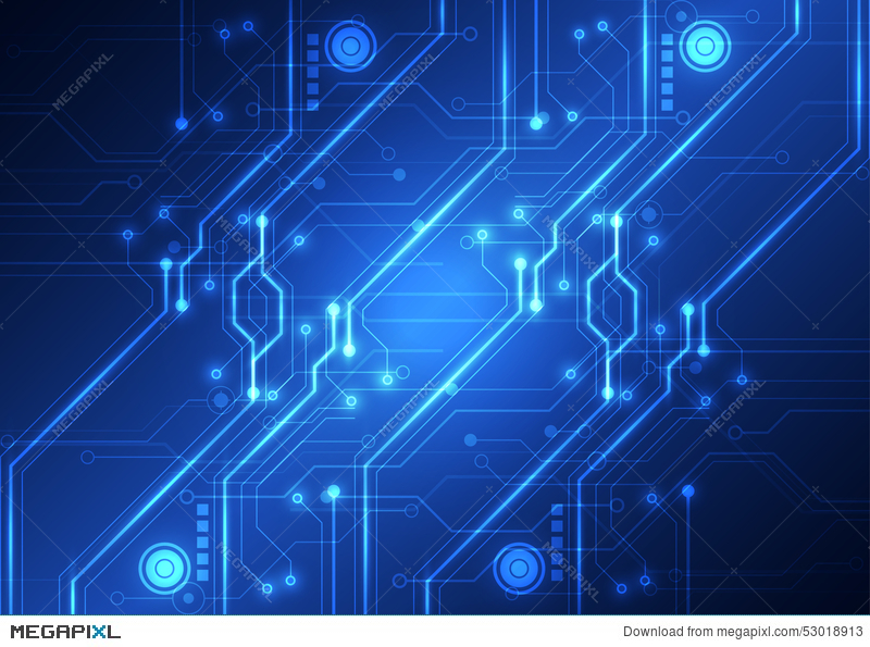 800x595 Abstract Futuristic Technology Circuit Board Background, Vector