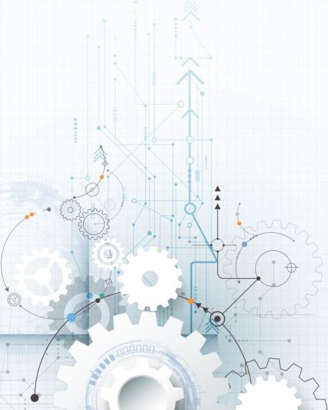 470x588 Creative Gear Wheel And Circuit Board Background Vector Free