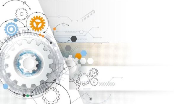 588x351 Creative Gear Wheel And Circuit Board Background Vector Free