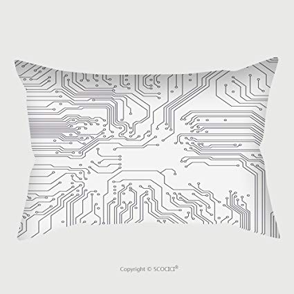 425x425 Custom Microfiber Pillowcase Protector Circuit Board Background
