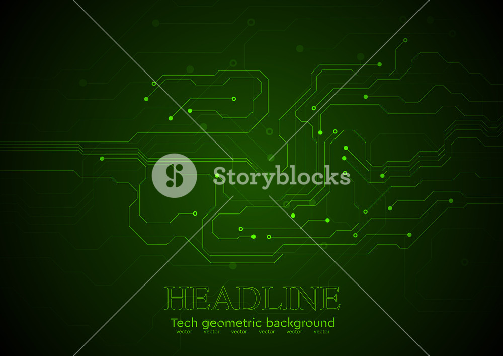 1000x707 Dark Green Technology Circuit Board Background Vector Abstract