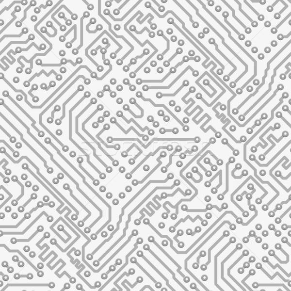 600x600 Circuit Board Vector Computer Seamless Pattern Vector Illustration