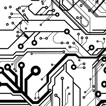 450x450 Seamless Printed Circuit Board Pattern Royalty Free Vector Graphics