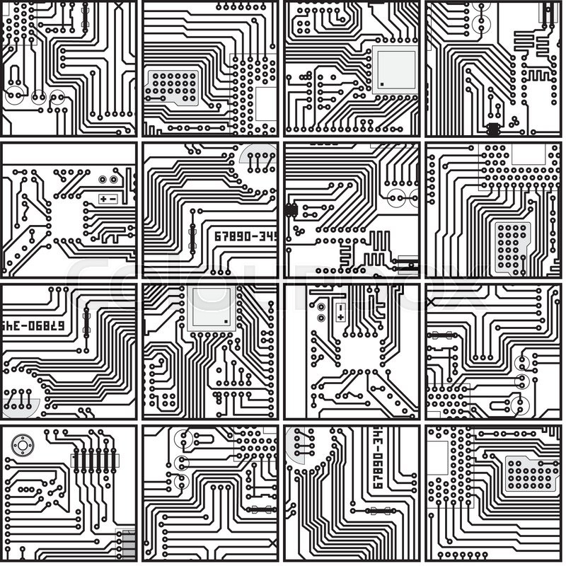 800x800 Abstract Computer Circuit Board Stock Vector Colourbox