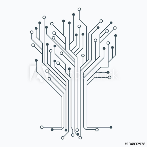 Flat Microelectronics Circuits Circuit Board Vector, White 500x500 Flat Microelectronics Circuits Circuit Board Vector, White