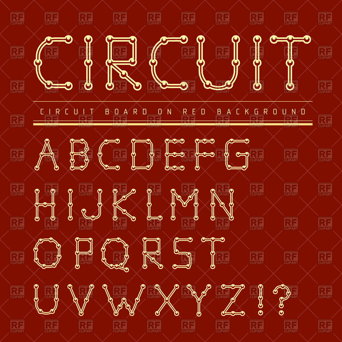 Font Stylized Track Electronic Circuit Board Vector Image Of Fonts 1200x1200 Font Stylized Track Electronic Circuit Board Vector Image Of Fonts