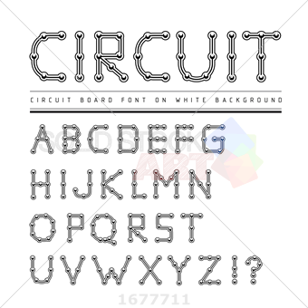 Stock Illustration Of Font Stylized Track Electronic Circuit Board 340x340 Stock Illustration Of Font Stylized Track Electronic Circuit Board