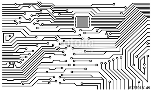 Electronic Circuit Board With Processor Vector Illustration Stock 500x299 Electronic Circuit Board With Processor Vector Illustration Stock