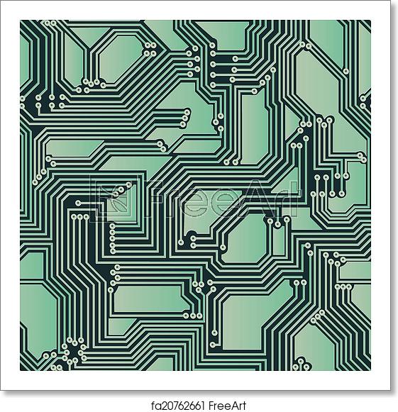 Free Art Print Of Seamless Electrical Circuit Board Vector 561x581 Free Art Print Of Seamless Electrical Circuit Board Vector