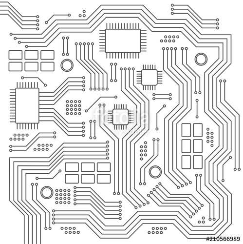 Circuit Board Vector Free at Vectorified.com | Collection of Circuit ...