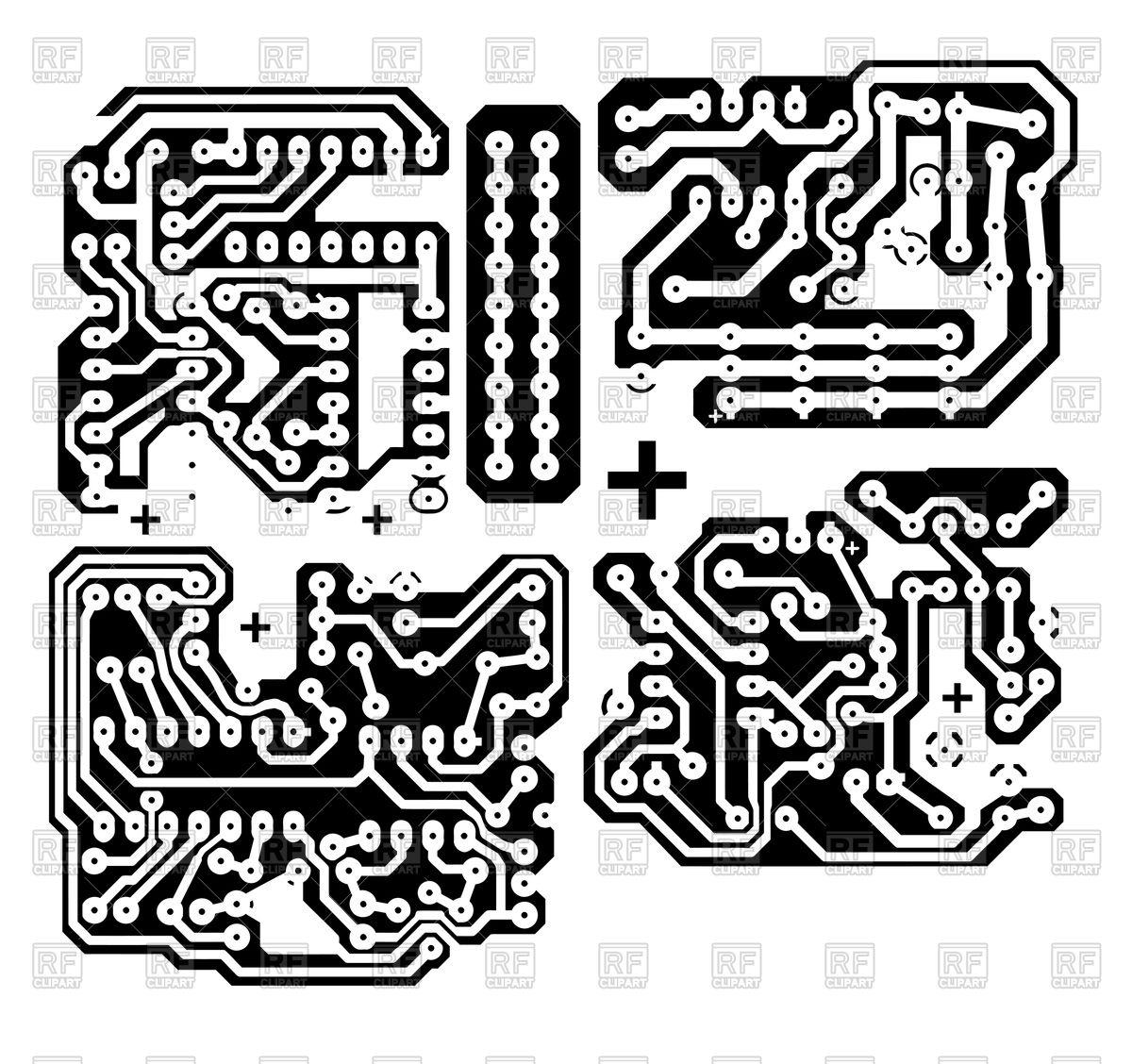 Printed Circuit Board Vector Image Of Design Elements 1200x1128 Printed Circuit Board Vector Image Of Design Elements