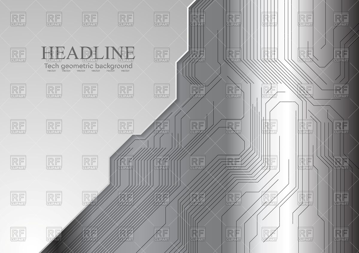 Abstract Metallic Background With Circuit Board Vector Image 1200x847 Abstract Metallic Background With Circuit Board Vector Image