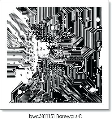 Art Print Of Computer Circuit Board Vector Free 362x382 Art Print Of Computer Circuit Board Vector Free