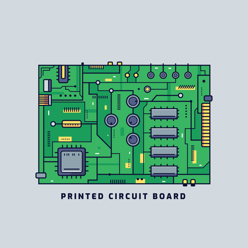 Printed Circuit Board Vector 490x490 Printed Circuit Board Vector