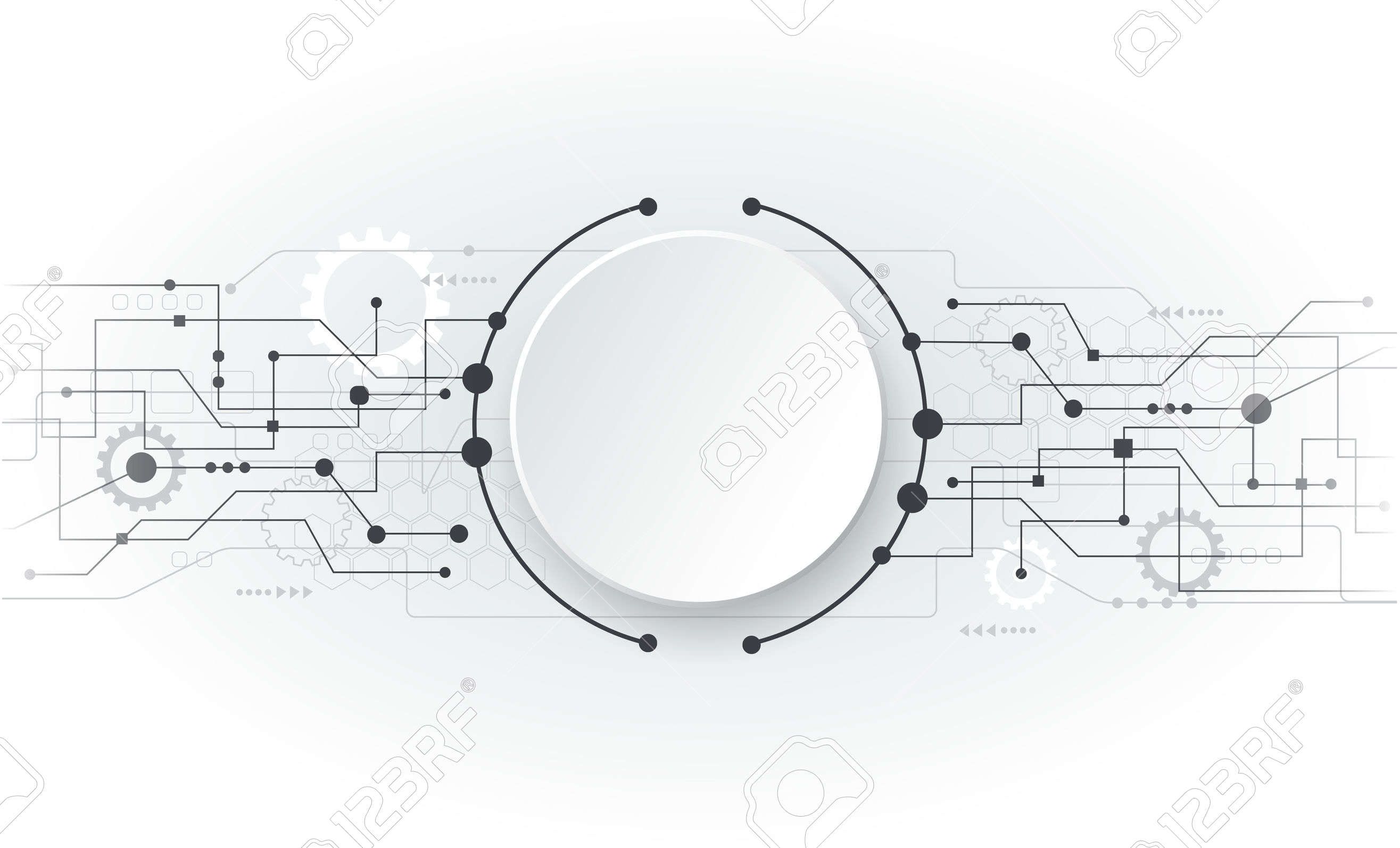 Stock Vector In Cities, Circles, Circuitry Digital 2631x1594 Stock Vector In Cities, Circles, Circuitry Digital