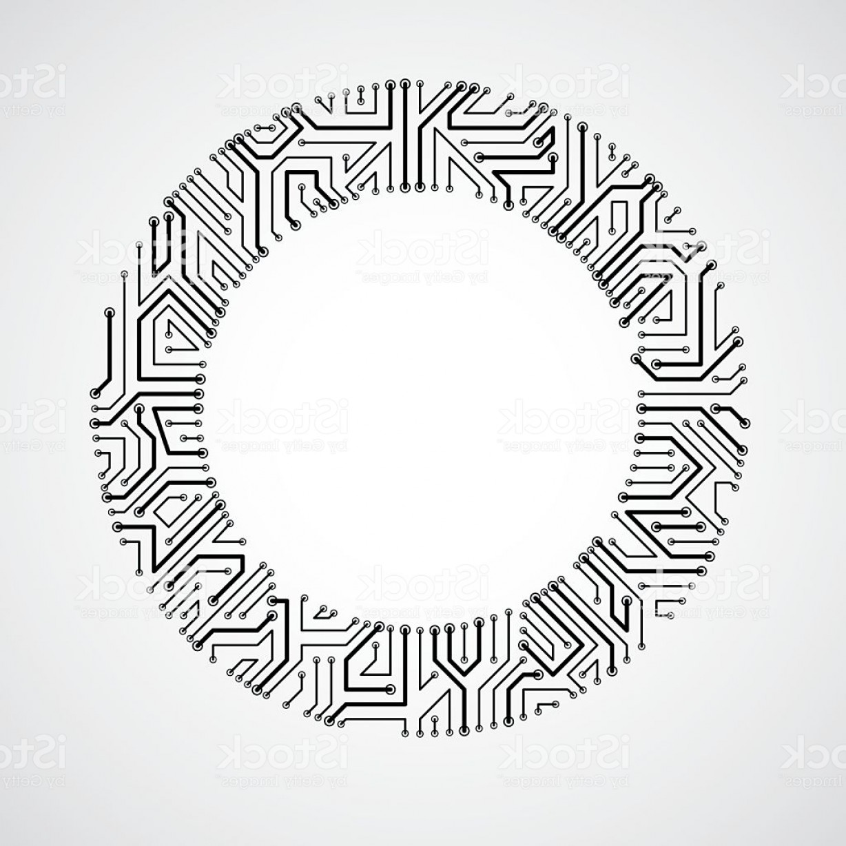 Vector Abstract Technology Illustration With Monochrome Circuit 1228x1228 Vector Abstract Technology Illustration With Monochrome Circuit