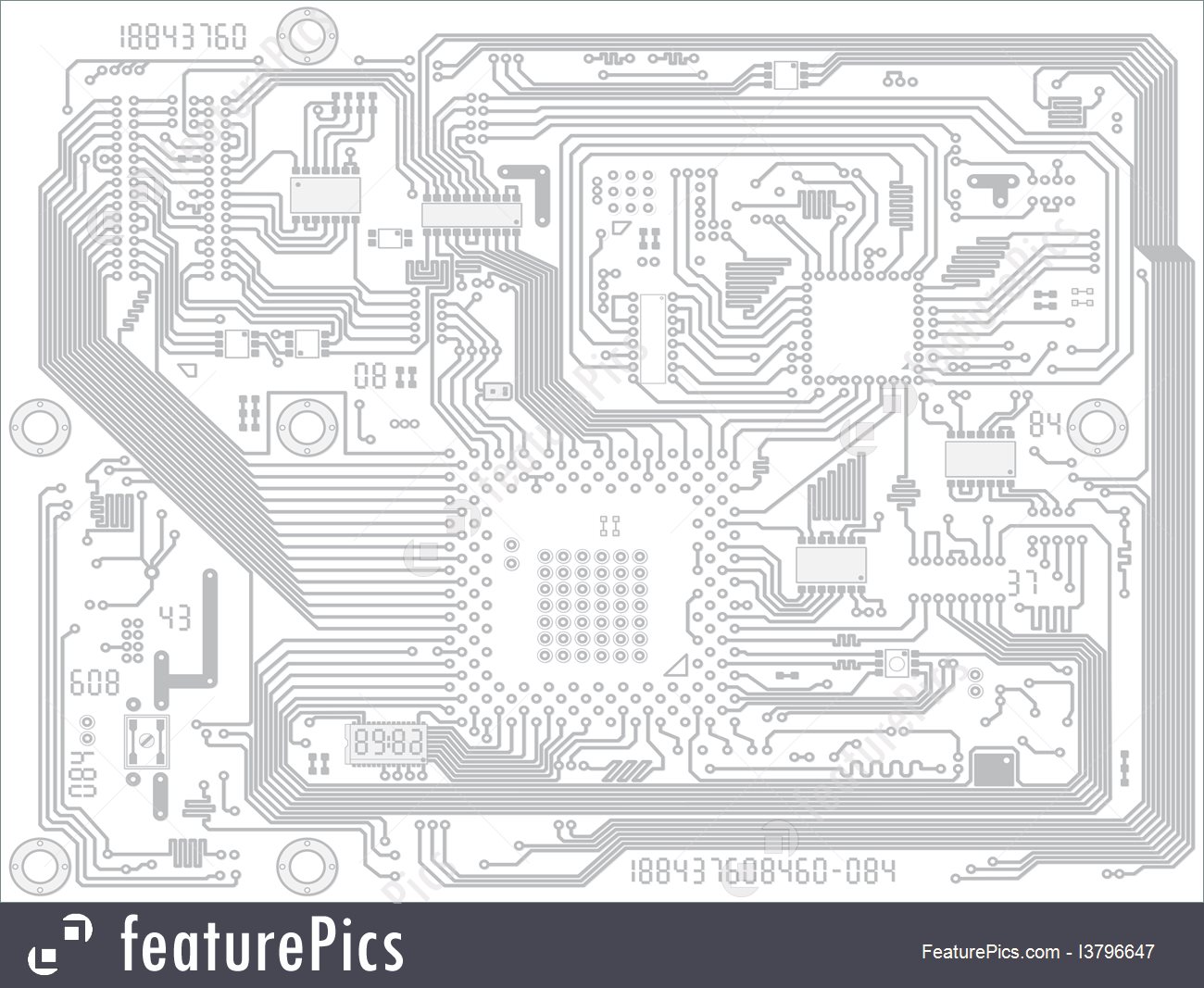Circuit Board Vector Computer Drawing 1300x1067 Circuit Board Vector Computer Drawing