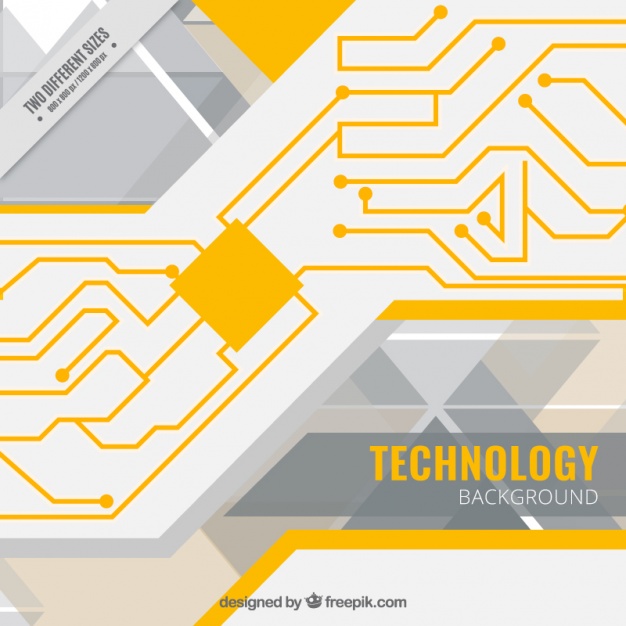 Technological Background With A Yellow Circuit Vector Free Download 626x626 Technological Background With A Yellow Circuit Vector Free Download