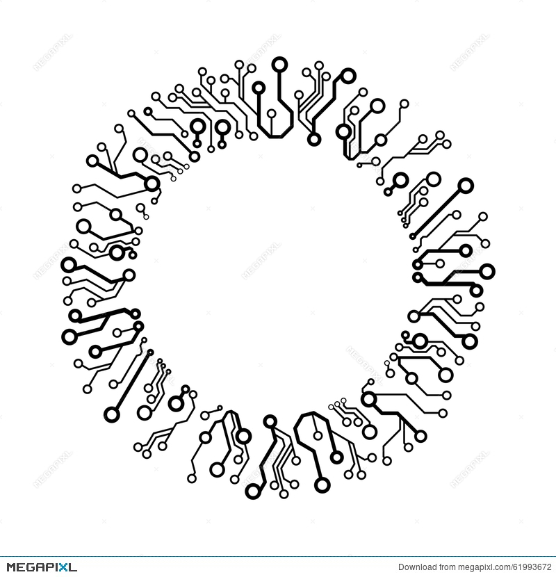 Vector Circuit Circle Illustration 800x830 Vector Circuit Circle Illustration
