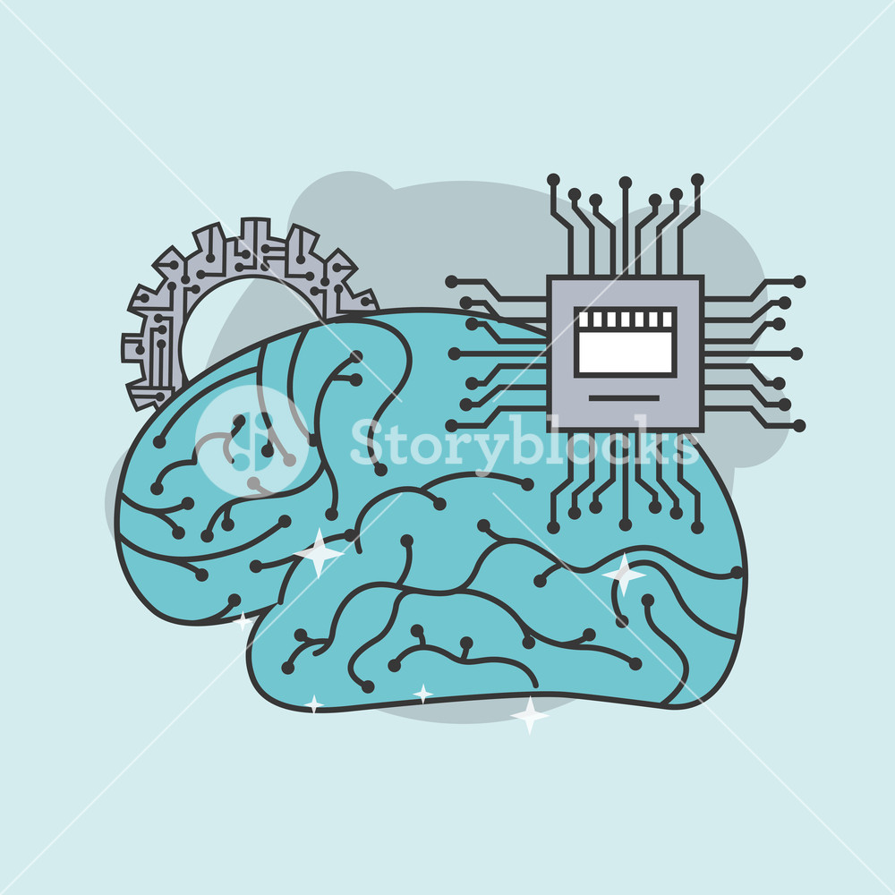 Artificial Intelligence Human Brain Board Circuit Vector 1000x1000 Artificial Intelligence Human Brain Board Circuit Vector