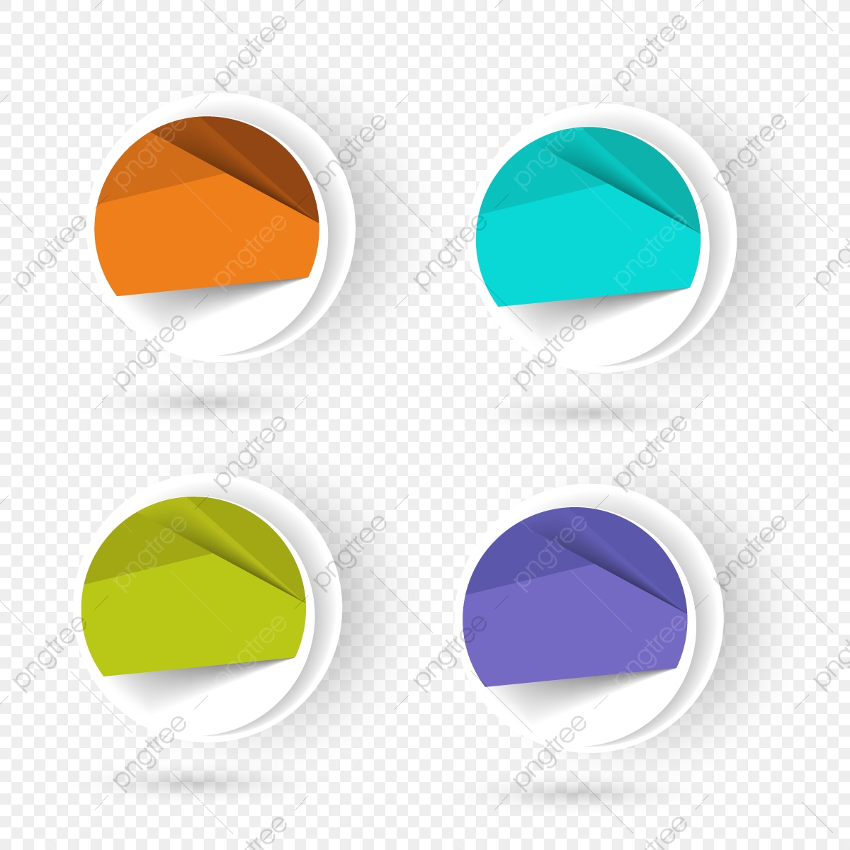 1200x1200 Four Circular Banner Design, Shape, Frame, Line Png And Vector