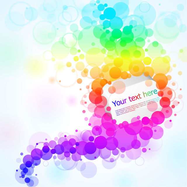 640x640 Free Vectors Colorful Floating Bokeh Circular Banner The Vector Art