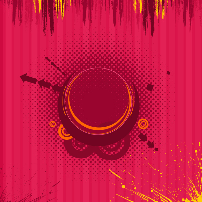 646x646 Pink Circular Grunge Arrow Banner Vector Vector Art Graphics