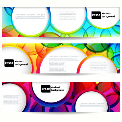 425x425 Abstract Banner With Colored Circular Design Vector For Free