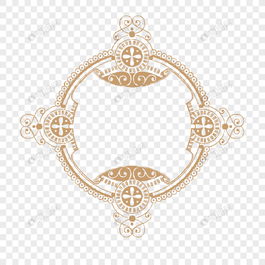 860x860 European Circular Pattern Border Vector Elements Png Image Picture