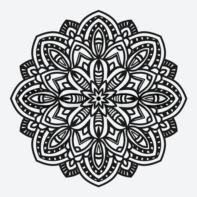 800x800 Floral Ornament Circular Pattern