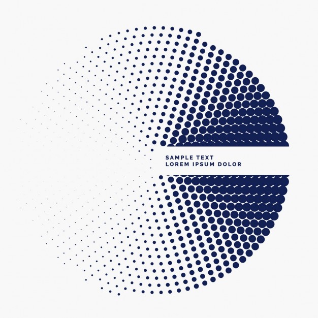 626x626 Background With Halftone Dots, Circular Shape Vector Free Download