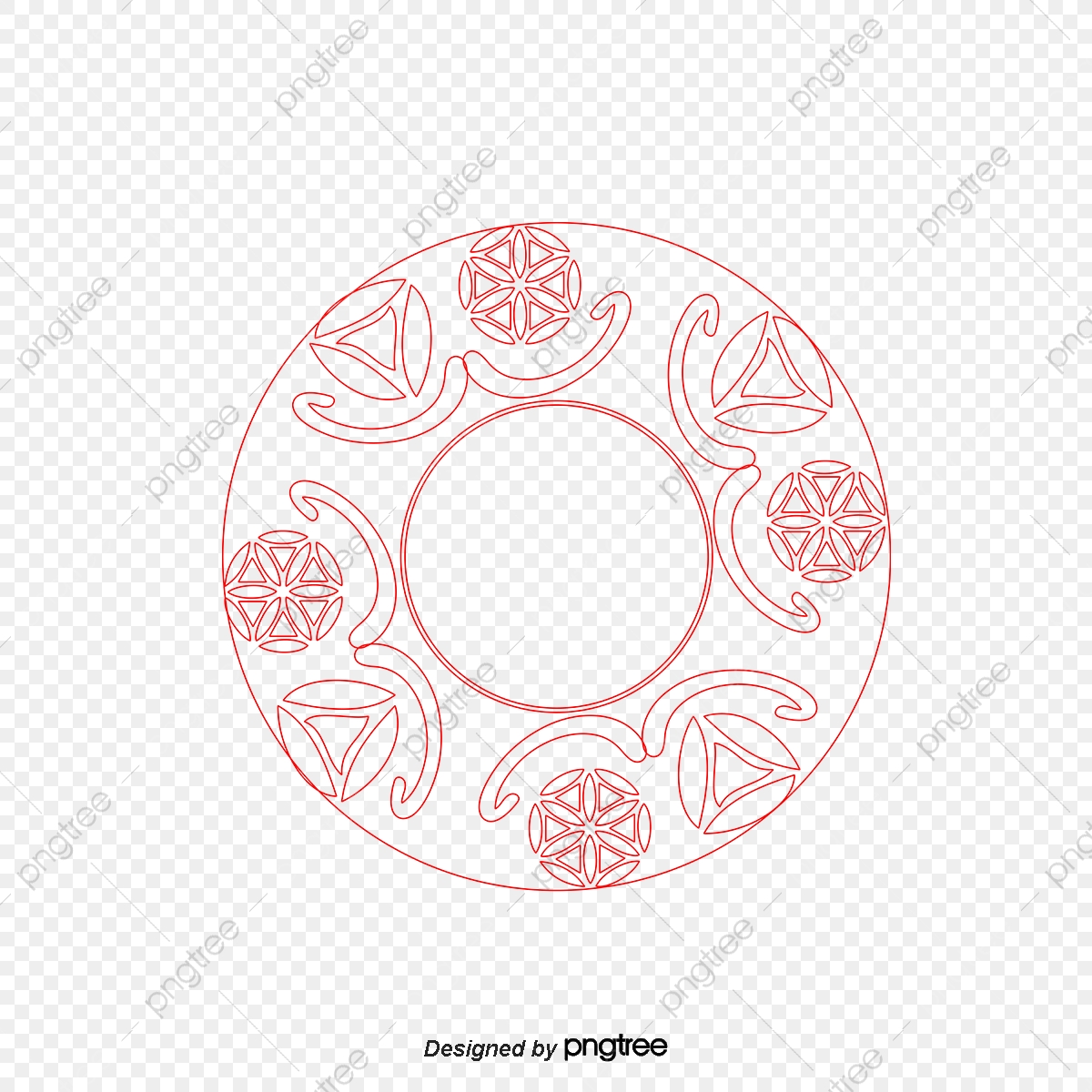 1200x1200 Chinese Classical Circular Pattern Border Png Picture, Chinese
