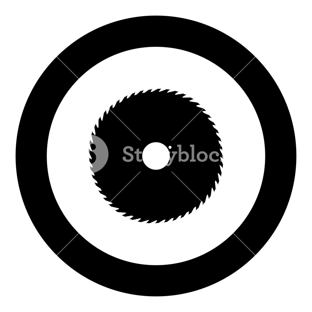 Circular Saw Blade Black Icon In Circle Vector Illustration 1000x1000 Circular Saw Blade Black Icon In Circle Vector Illustration