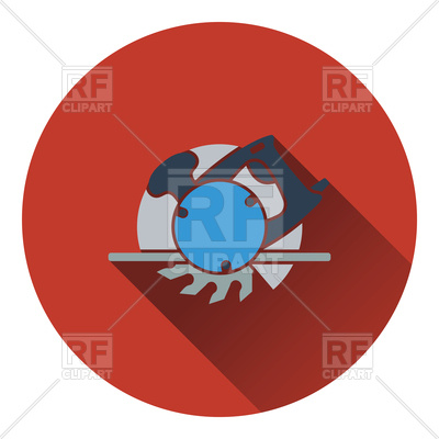 400x400 Flat Design Icon Of Circular Saw Vector Image Of Icons And Emblems