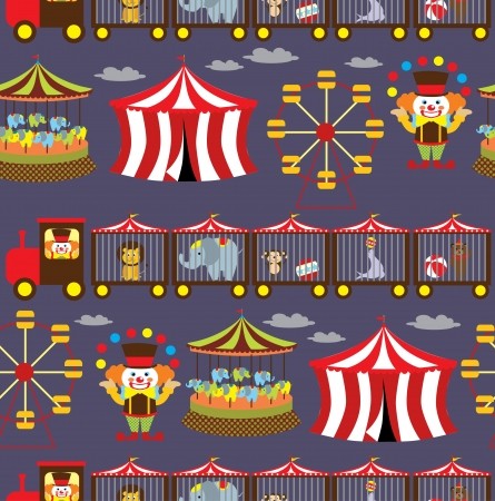 Seamless Circus Background Vector Illustration Royalty Free 445x450 Seamless Circus Background Vector Illustration Royalty Free