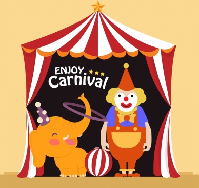 388x368 Circus Banner Free Vector Download
