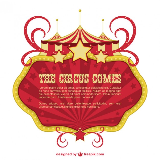626x626 Circus Banner Showtime Design Vector Free Download