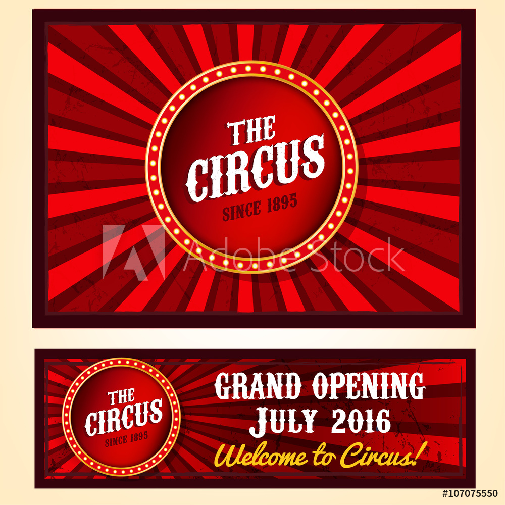 1000x1000 Photo Art Print Vector Circus Banner